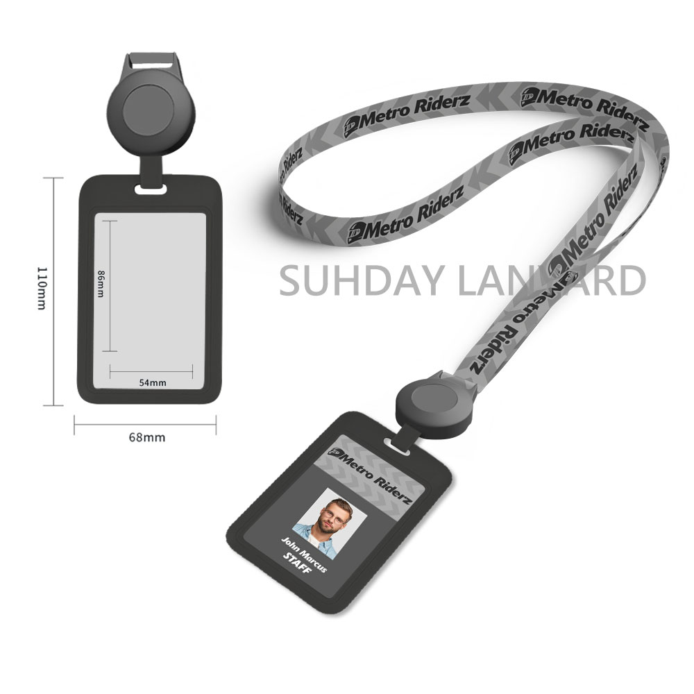 客製識別證帶易拉扣/伸縮扣與塑膠硬式卡套